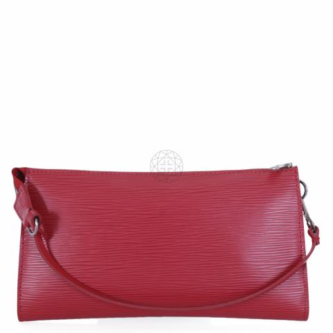 Louis vuitton red discount epi leather pochette